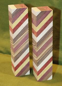 Blank #742 - Striped Blanks - 2 Blanks ~ 1 1/2" x 1 1/2" x 7" ~ $17.99